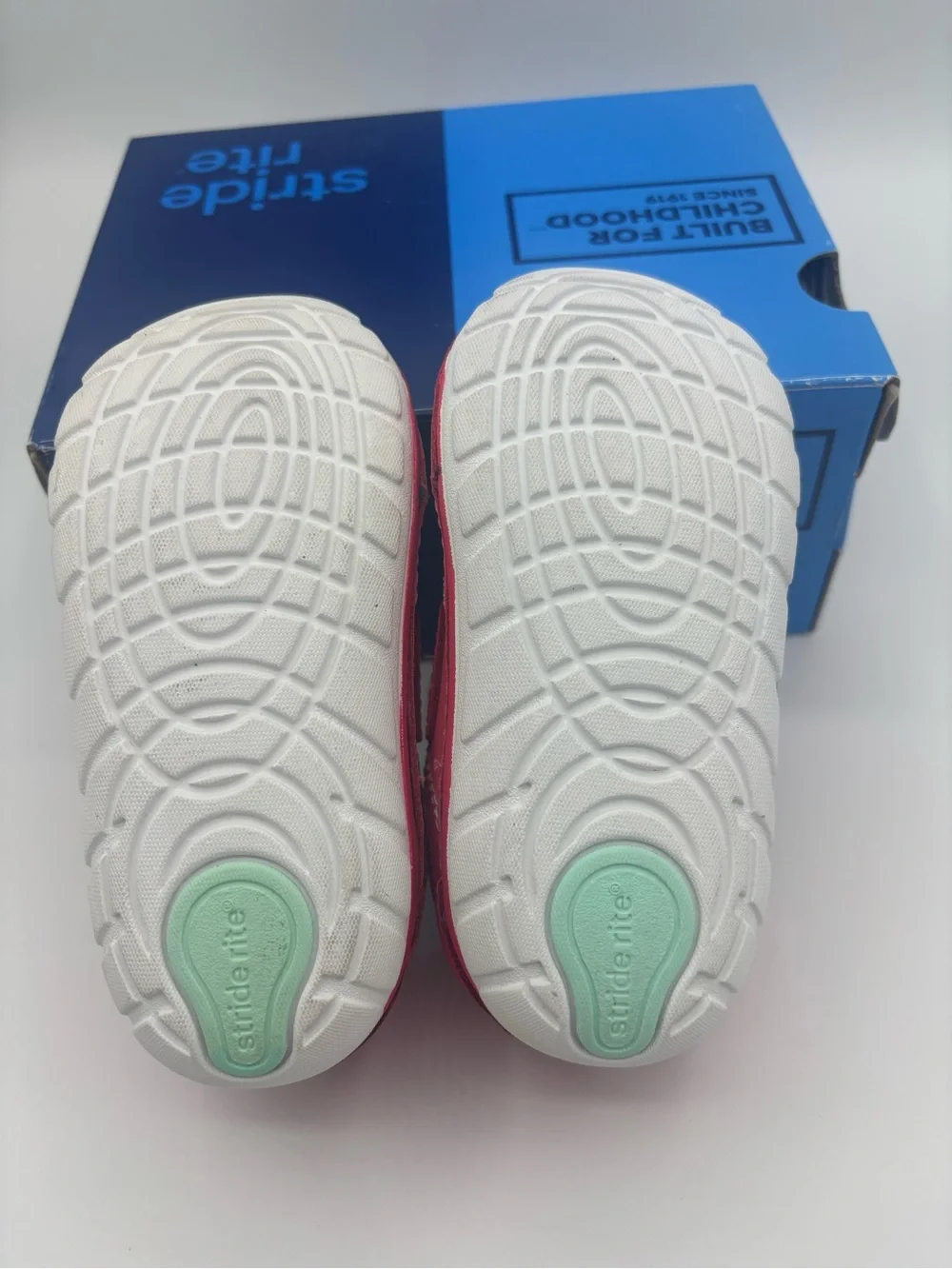 Stride Rite Coral Pink Hook-and-Loop Toddler Shoes